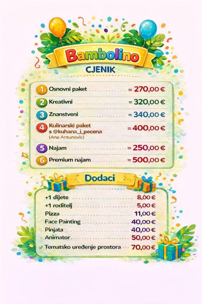 cjenik dodatne usluge